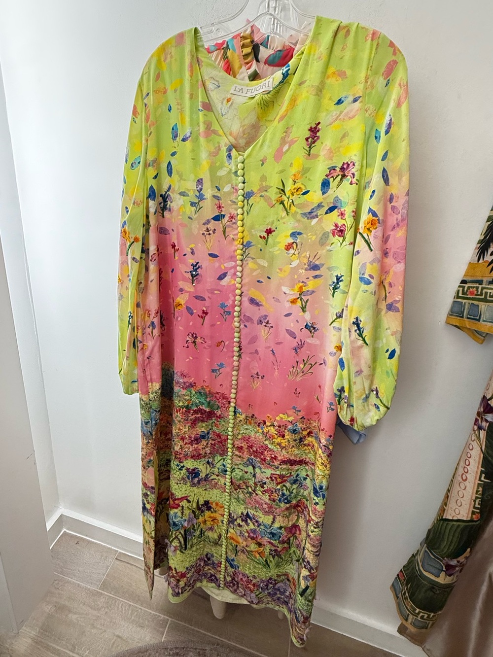 LA Fuori 100 Percent Silk Dress with Beading